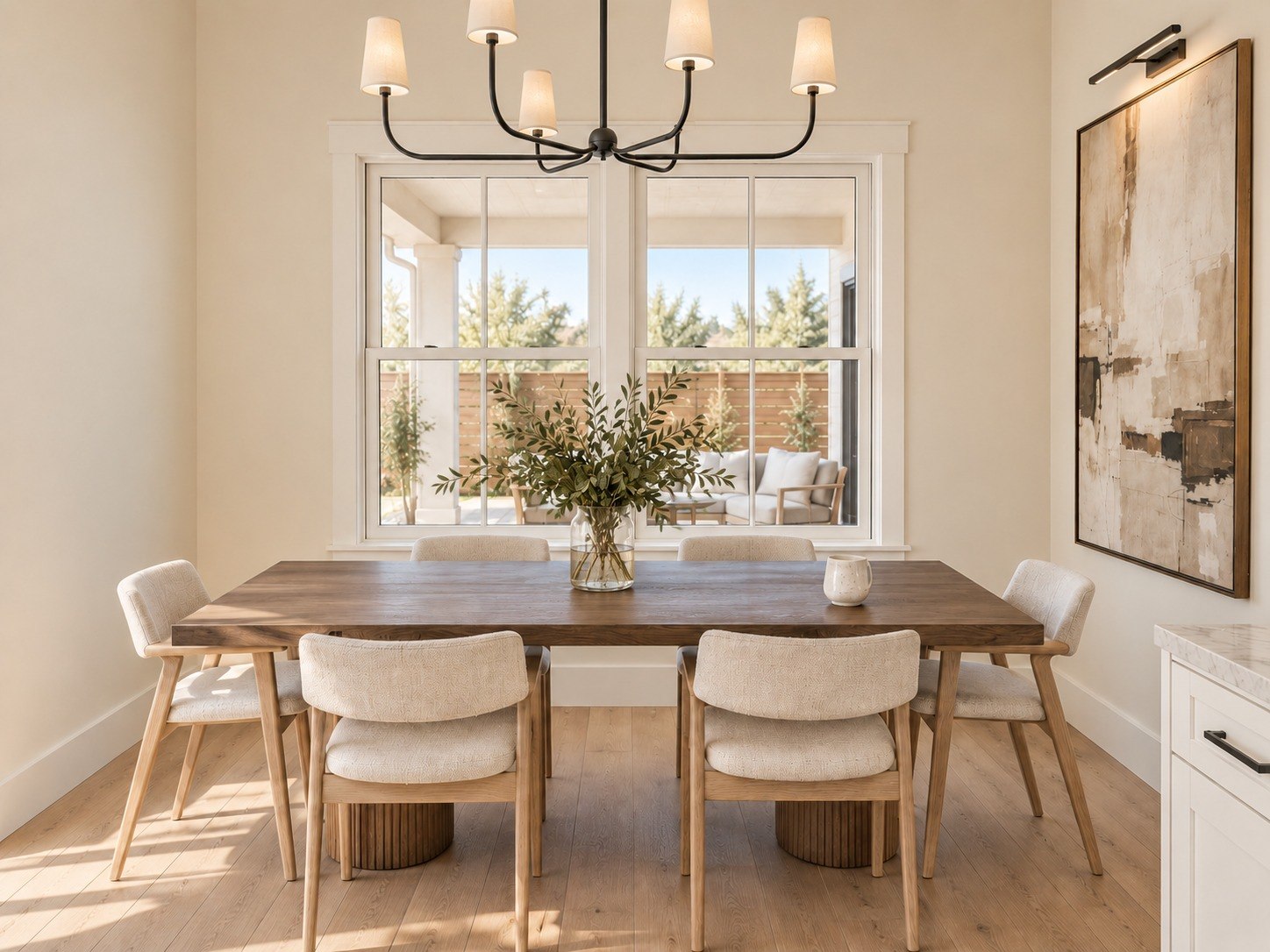 Dining room beside the covered lanai