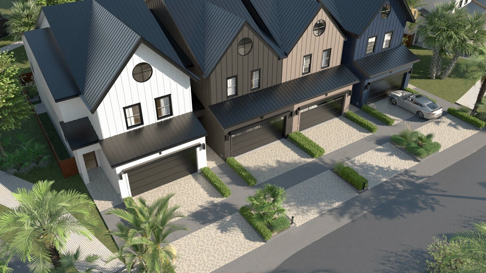 Exterior view of the Huddle townhomes